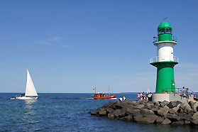 Leuchtfeuer auf der Westmole Warnemünde