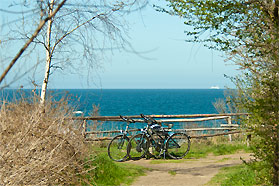 Fahrrad fahren auf dem Ostseeküstenradwegs